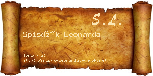 Spisák Leonarda névjegykártya